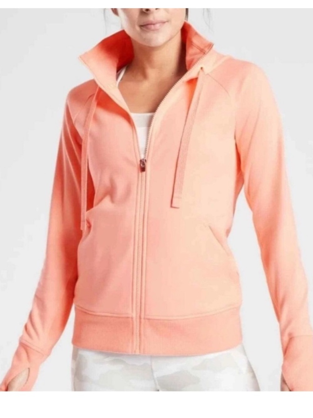 Athleta, triumph Beach Peach Zip-Up Women's hoodie L